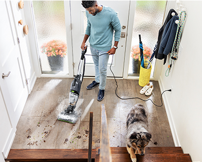Stofzuigen, dweilen en drogen in één keer
